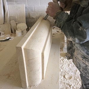 portland stone fireplace chisel