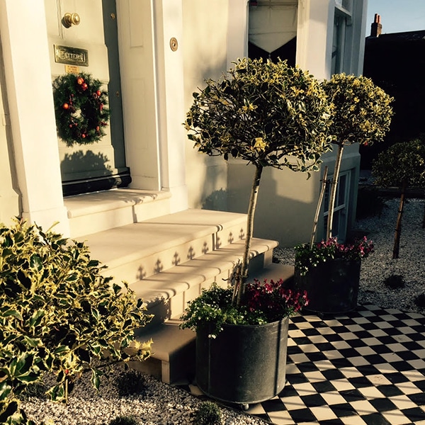 Portland Stone Christmas Steps - Left View