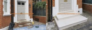 Before and after Portland Stone Steps London