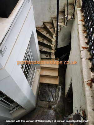 Portland Stone Steps October 2022 before